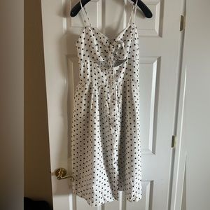 Spaghetti strap cut out midi dress